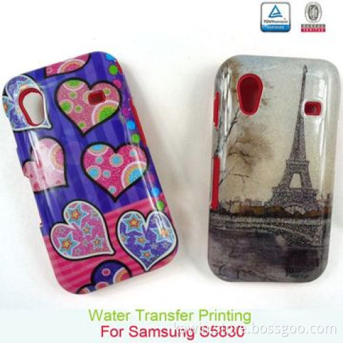 Water Transfer Printing PC+Silicone Cover for Samsung S5830